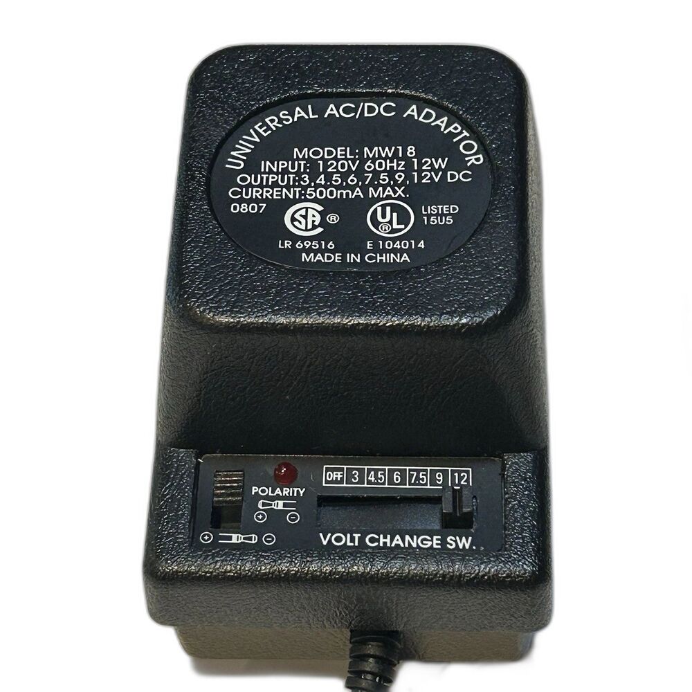 Universal AC/DC Adaptor Power Model MW18 Unit FSC#F633781 New Boxed